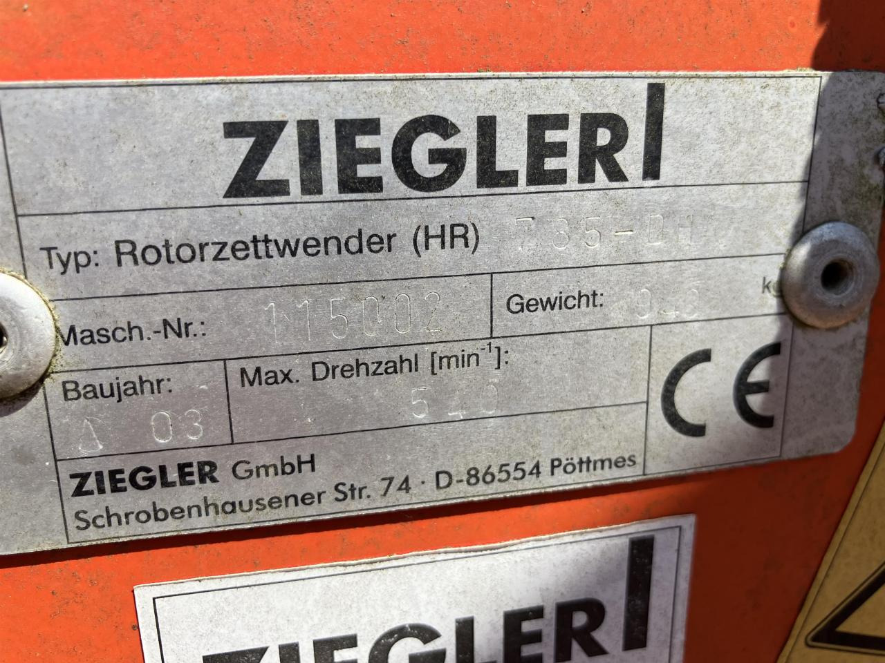 Ziegler HR785DH - Heuwender/ Wenderechen: das Bild 5 Ziegler HR785DH - Heuwender/ Wenderechen: das Bild 5