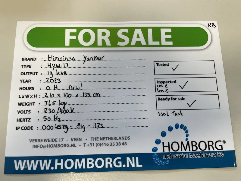 Stromgenerator neu kaufen Himoinsa HYW-17 Yanmar Stamford 19 kVA Supersilent Stage 5 Generatorset Nieuw !: das Bild 18