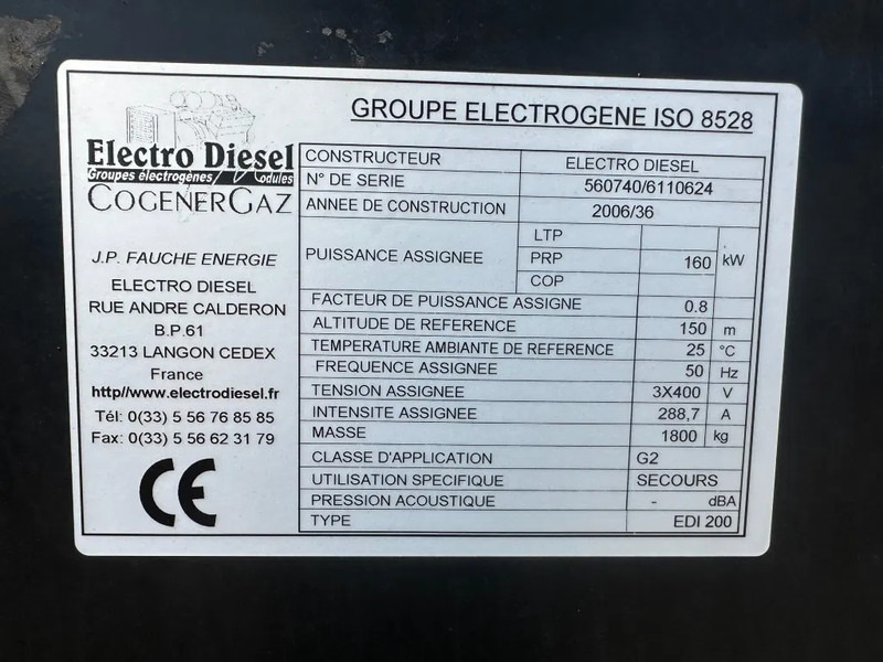 Stromgenerator Himoinsa Iveco NEF 60 TE2 Stamford 200 kVA generatorset: das Bild 8
