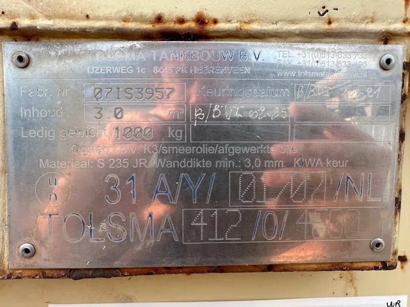 Tolsma Kiwa IBC 3000 liter Dieseltank Milieutank - Seecontainer: das Bild 3 Tolsma Kiwa IBC 3000 liter Dieseltank Milieutank - Seecontainer: das Bild 3
