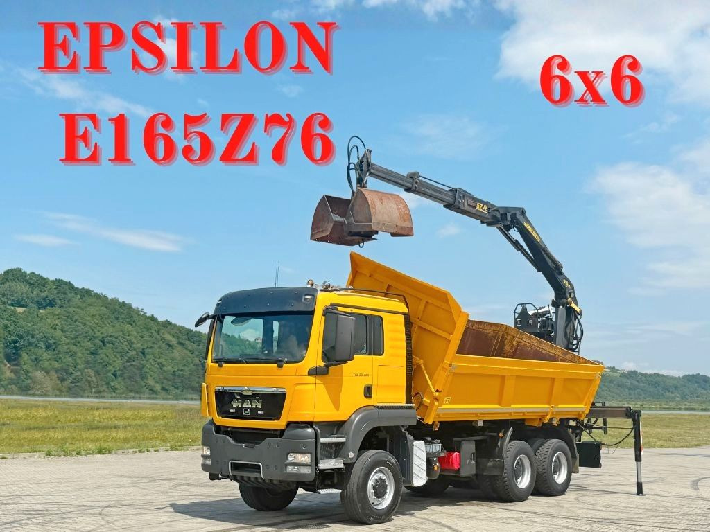 MAN TGS 33.480*KIPPER 5,10m * EPSILON E165Z76* 6x6 MAN TGS 33.480*KIPPER 5,10m * EPSILON E165Z76* 6x6 - Autokran, Kipper: das Bild 1 MAN TGS 33.480*KIPPER 5,10m * EPSILON E165Z76* 6x6 MAN TGS 33.480*KIPPER 5,10m * EPSILON E165Z76* 6x6 - Autokran, Kipper: das Bild 1