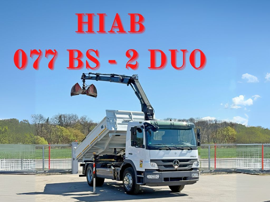 Mercedes-Benz ATEGO 1224 * KIPPER 4,00 m * HIAB 077 BS - 2 DUO - Autokran: das Bild 1 Mercedes-Benz ATEGO 1224 * KIPPER 4,00 m * HIAB 077 BS - 2 DUO - Autokran: das Bild 1