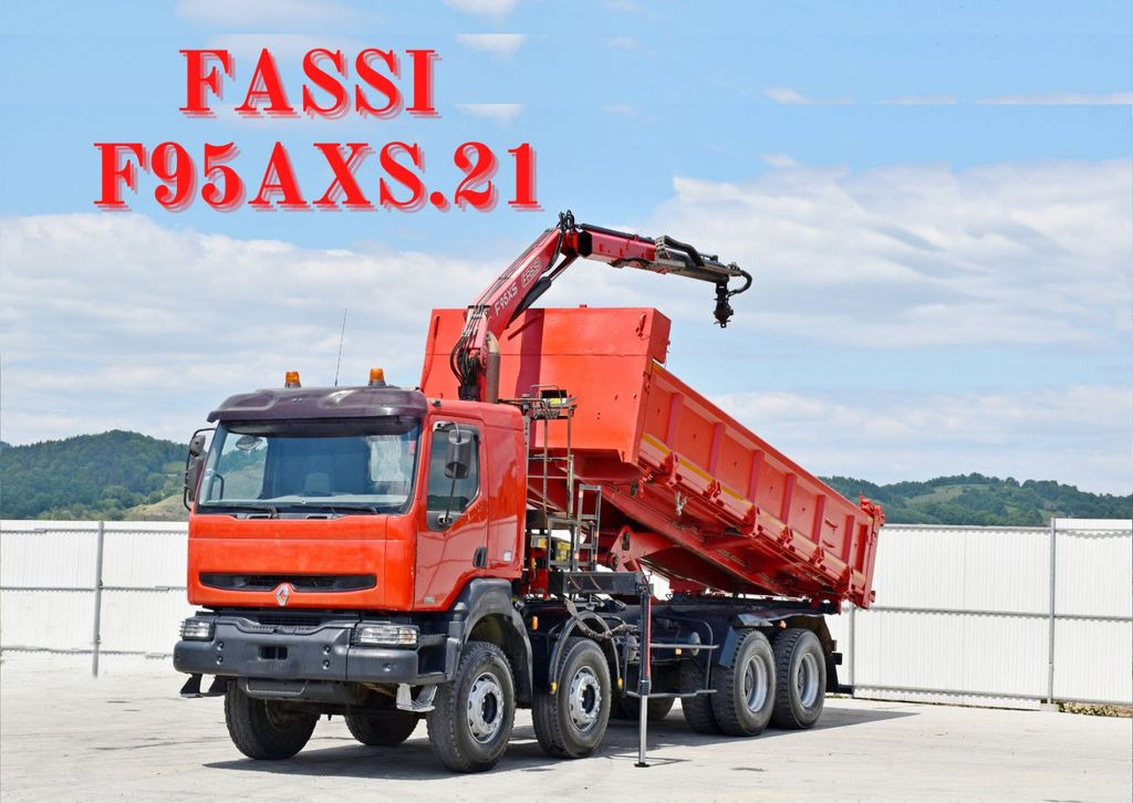 Renault KERAX 420 DCI Kipper 6,30m+FASSI F95AXS.21+FUNK - Autokran, Kipper: das Bild 1 Renault KERAX 420 DCI Kipper 6,30m+FASSI F95AXS.21+FUNK - Autokran, Kipper: das Bild 1