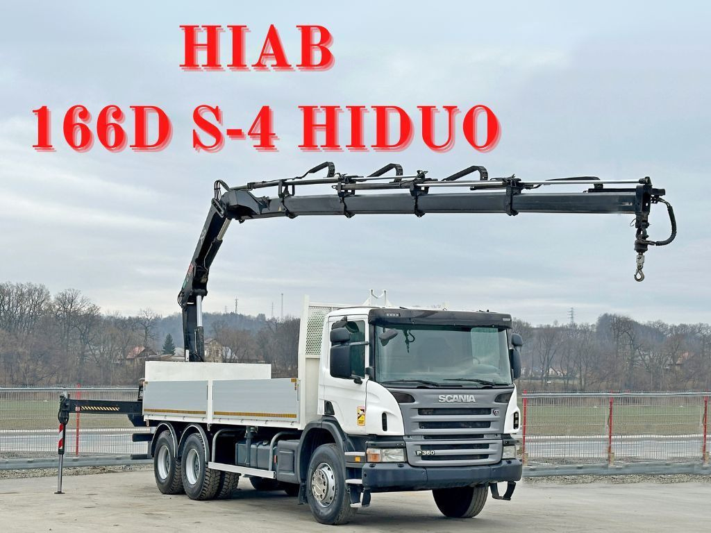 Scania P 360 * HIAB 166D S-4 HIDUO/FUNK * 6x4 - Autokran, Pritsche LKW: das Bild 1 Scania P 360 * HIAB 166D S-4 HIDUO/FUNK * 6x4 - Autokran, Pritsche LKW: das Bild 1