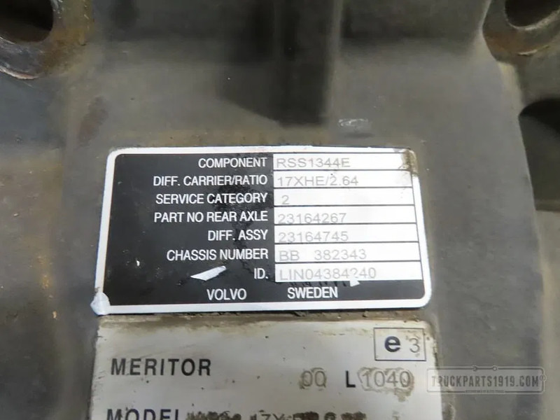 Meritor 23368842 Differentieel RSS1344E R=2.64 - Differenzial Getriebe für LKW: das Bild 3 Meritor 23368842 Differentieel RSS1344E R=2.64 - Differenzial Getriebe für LKW: das Bild 3