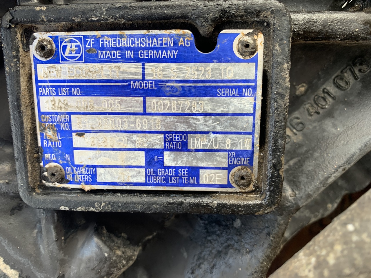 GEARBOX 16S2523 MAN TGA - Getriebe für LKW: das Bild 2 GEARBOX 16S2523 MAN TGA - Getriebe für LKW: das Bild 2