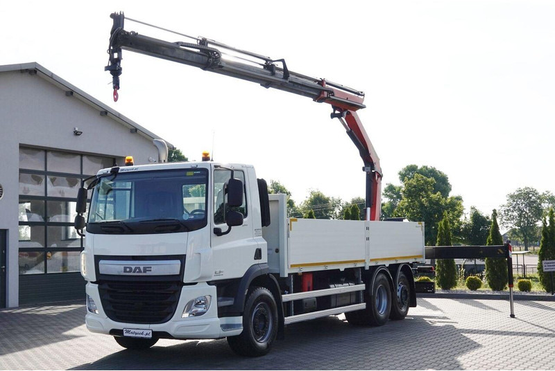 DAF CF 370 / 6x2 / SKRZYNIOWY - paka: 6,4 m / + HDS PALFINGER PK 180 - Pritsche LKW, Autokran: das Bild 1 DAF CF 370 / 6x2 / SKRZYNIOWY - paka: 6,4 m / + HDS PALFINGER PK 180 - Pritsche LKW, Autokran: das Bild 1