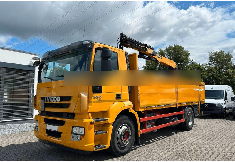 Iveco Stralis 330 - Flatbed truck + crane - Pritsche LKW, Autokran: das Bild 1 Iveco Stralis 330 - Flatbed truck + crane - Pritsche LKW, Autokran: das Bild 1