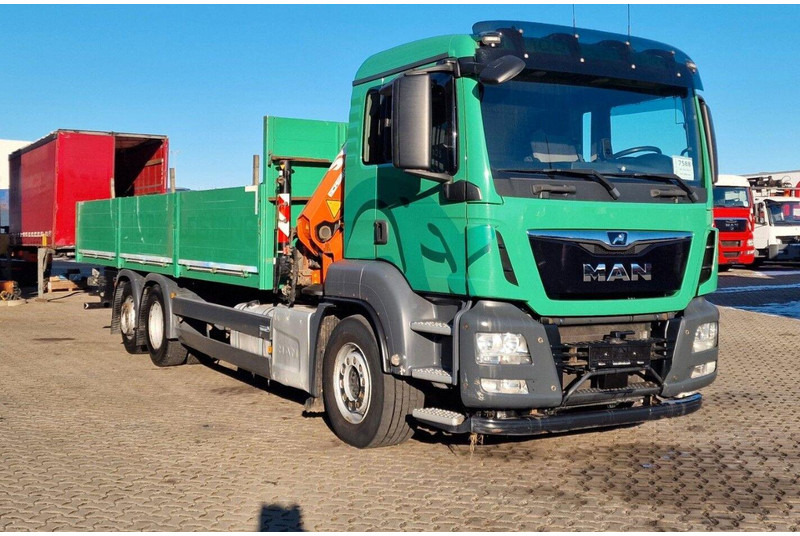 MAN TGS 26.460 6X2 Flatbed + Crane Atlas 172.3E-A4 + RC - Pritsche LKW, Autokran: das Bild 1 MAN TGS 26.460 6X2 Flatbed + Crane Atlas 172.3E-A4 + RC - Pritsche LKW, Autokran: das Bild 1