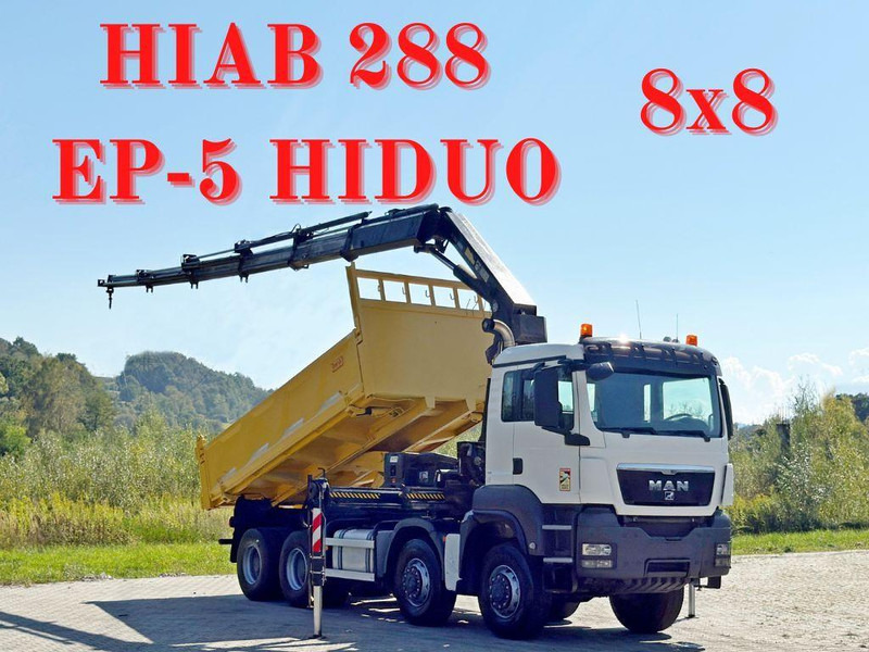 MAN TGS 32.510 * HIAB 288 EP - 5HIDUO/ FUNK * 8x8 - Kipper, Autokran: das Bild 1 MAN TGS 32.510 * HIAB 288 EP - 5HIDUO/ FUNK * 8x8 - Kipper, Autokran: das Bild 1