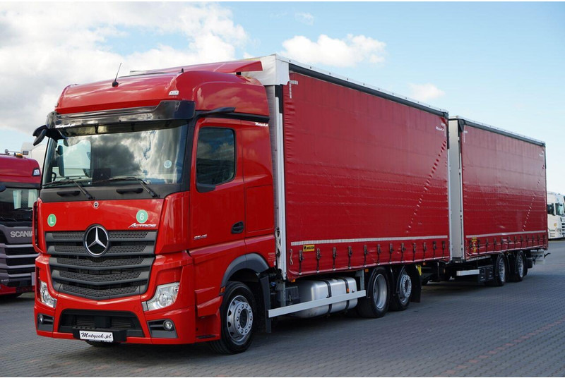 Mercedes-Benz ACTROS 2545 / ZESTAW TANDEM 120 M3 / PRZEJAZDOWY / 6x2 / OŚ POD - Plane LKW: das Bild 2 Mercedes-Benz ACTROS 2545 / ZESTAW TANDEM 120 M3 / PRZEJAZDOWY / 6x2 / OŚ POD - Plane LKW: das Bild 2