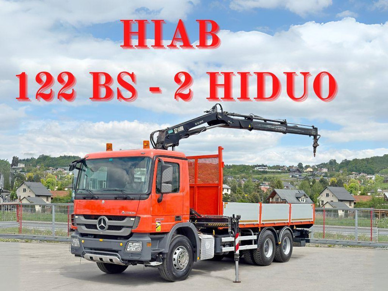 Mercedes-Benz ACTROS 2636 *HIAB 122 BS-2 HIDUO + FUNK/6x4 * TOP - Pritsche LKW, Autokran: das Bild 1 Mercedes-Benz ACTROS 2636 *HIAB 122 BS-2 HIDUO + FUNK/6x4 * TOP - Pritsche LKW, Autokran: das Bild 1