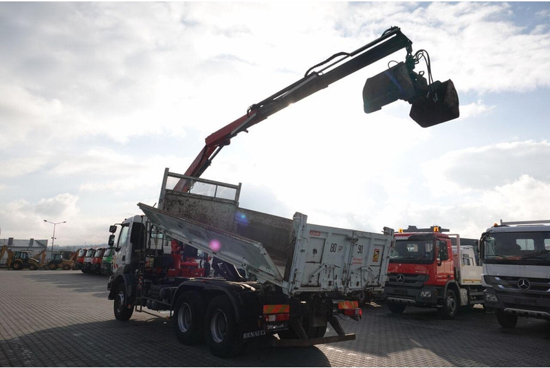 Renault KERAX 410 / 6x4 / WYWROTKA + HDS FASSI F150 / HYDROBURTA / BORDM - Kipper, Autokran: das Bild 3 Renault KERAX 410 / 6x4 / WYWROTKA + HDS FASSI F150 / HYDROBURTA / BORDM - Kipper, Autokran: das Bild 3