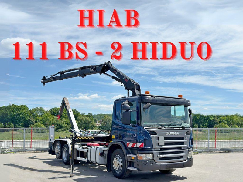 Scania P 360 * ABROLLKIPPER * HIAB 111 BS -2 HIDUO/FUNK - Abrollkipper, Autokran: das Bild 1 Scania P 360 * ABROLLKIPPER * HIAB 111 BS -2 HIDUO/FUNK - Abrollkipper, Autokran: das Bild 1