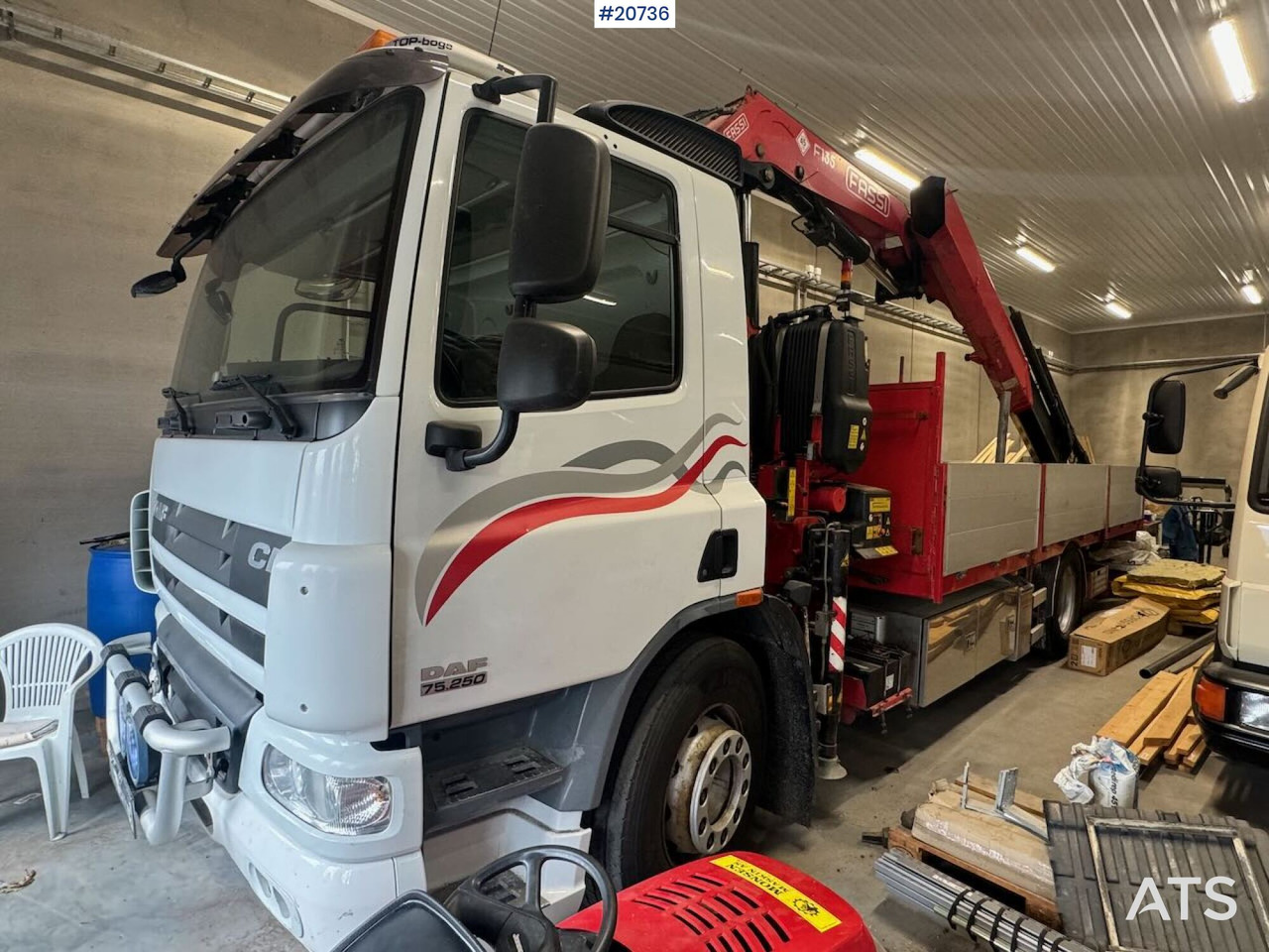 DAF CF75.250 - Autokran, Pritsche LKW: das Bild 1 DAF CF75.250 - Autokran, Pritsche LKW: das Bild 1