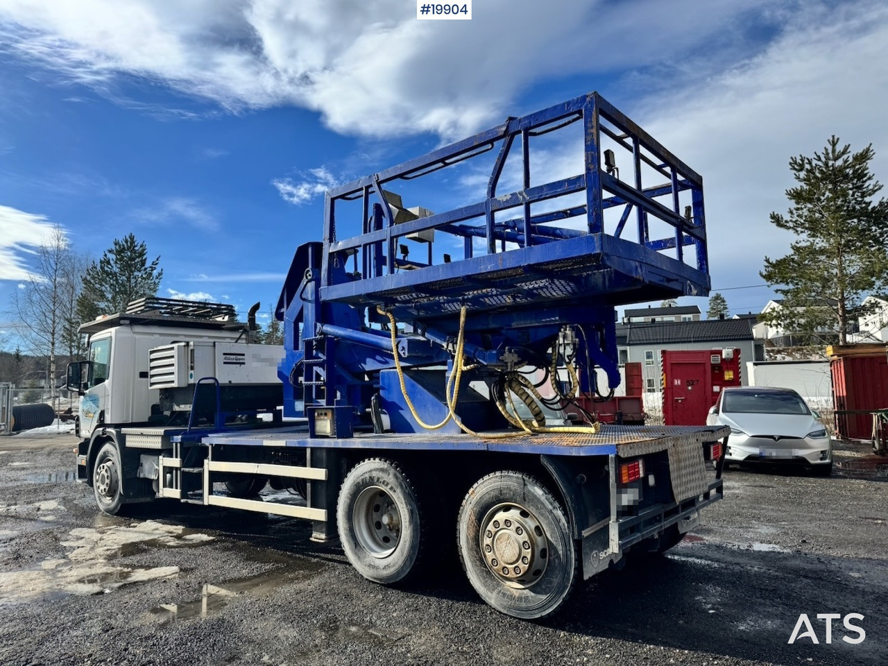 Scania P114 Liftbil m/ Atlas kompressor og 8 meters Lift. EU ok - LKW mit Arbeitsbühne: das Bild 3 Scania P114 Liftbil m/ Atlas kompressor og 8 meters Lift. EU ok - LKW mit Arbeitsbühne: das Bild 3