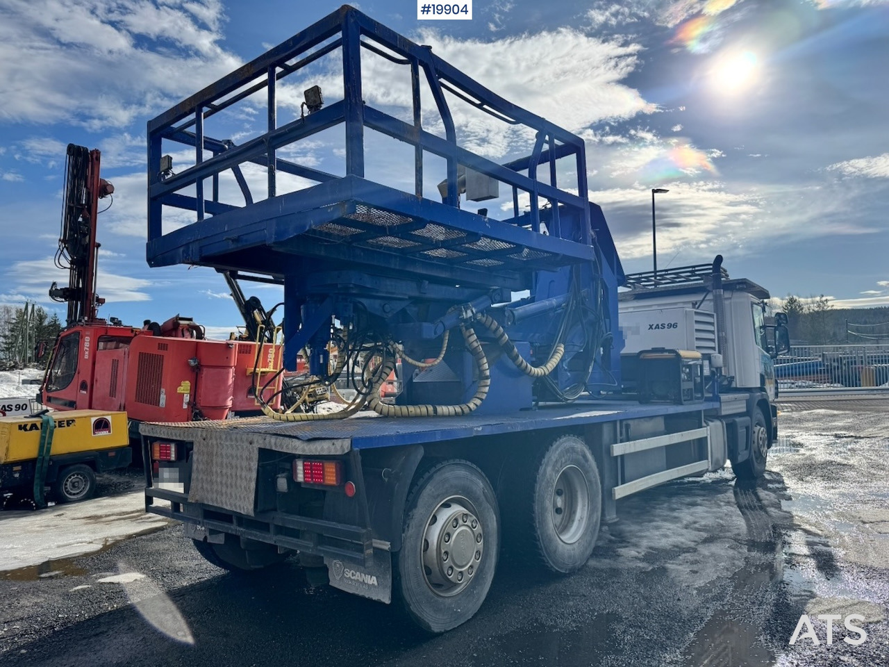 Scania P114 Liftbil m/ Atlas kompressor og 8 meters Lift. EU ok - LKW mit Arbeitsbühne: das Bild 5 Scania P114 Liftbil m/ Atlas kompressor og 8 meters Lift. EU ok - LKW mit Arbeitsbühne: das Bild 5