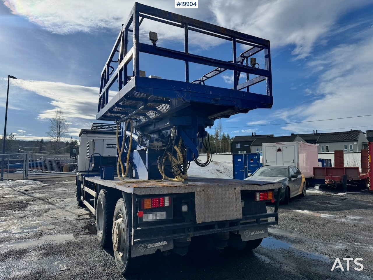 Scania P114 Liftbil m/ Atlas kompressor og 8 meters Lift. EU ok - LKW mit Arbeitsbühne: das Bild 4 Scania P114 Liftbil m/ Atlas kompressor og 8 meters Lift. EU ok - LKW mit Arbeitsbühne: das Bild 4