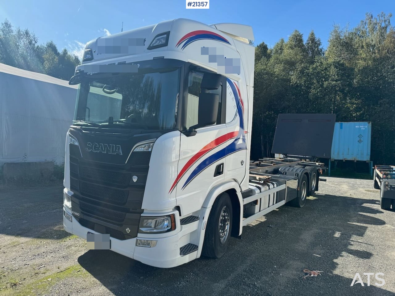 Scania R580 - Containerwagen/ Wechselfahrgestell LKW: das Bild 1 Scania R580 - Containerwagen/ Wechselfahrgestell LKW: das Bild 1
