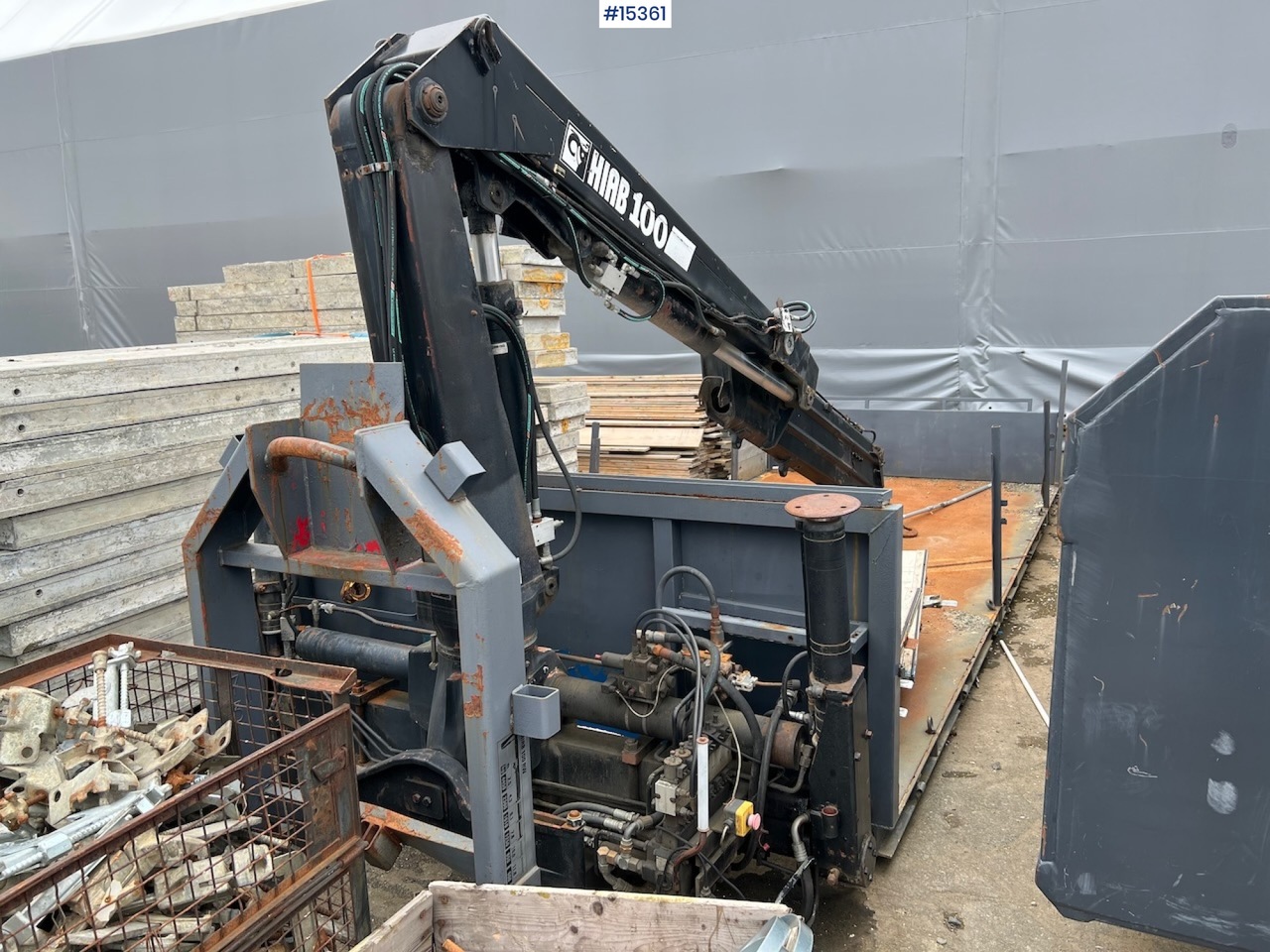 Krokløftkasse m/ HIAB kran - Abrollcontainer: das Bild 1 Krokløftkasse m/ HIAB kran - Abrollcontainer: das Bild 1
