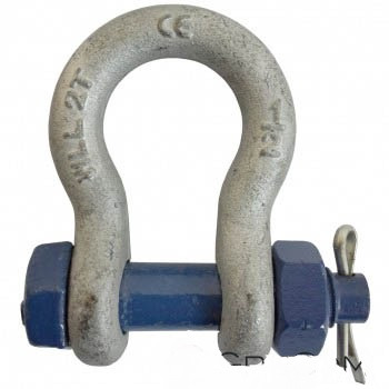 Lyre bow shackle with safety bolt with nut /screw pin - Anbauteil für Ladekran: das Bild 1 Lyre bow shackle with safety bolt with nut /screw pin - Anbauteil für Ladekran: das Bild 1