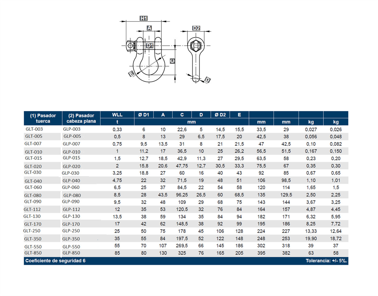 Lyre bow shackle with safety bolt with nut /screw pin - Anbauteil für Ladekran: das Bild 2 Lyre bow shackle with safety bolt with nut /screw pin - Anbauteil für Ladekran: das Bild 2