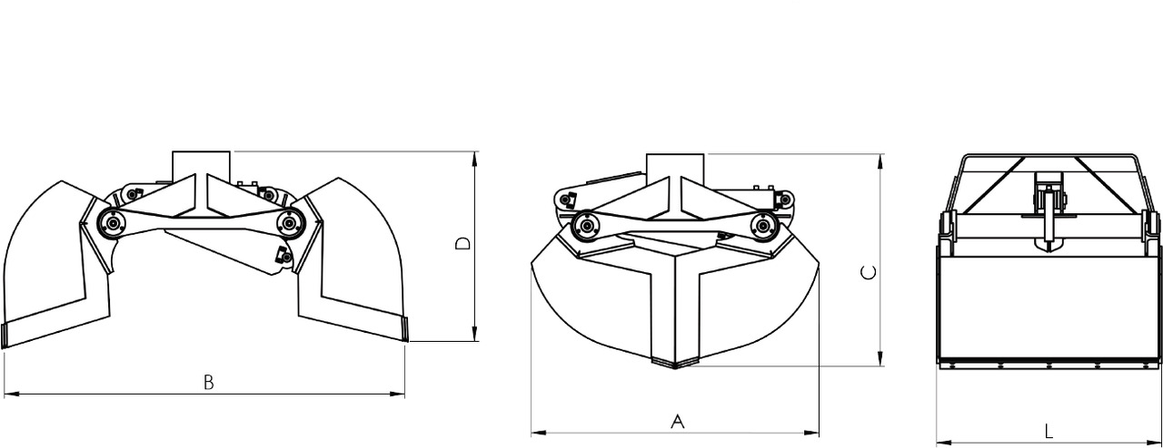 Clamshell bucket for digging BV-M 500 - Zweischalengreifer für Ladekran: das Bild 4 Clamshell bucket for digging BV-M 500 - Zweischalengreifer für Ladekran: das Bild 4