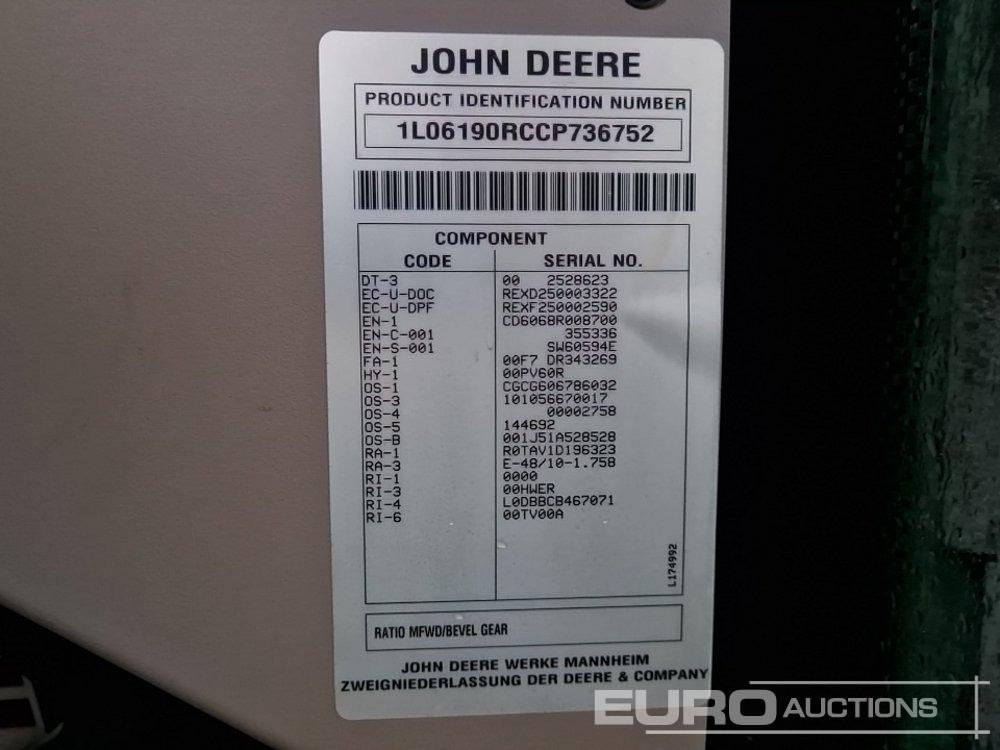 Traktor 2013 John Deere 6190R: das Bild 32