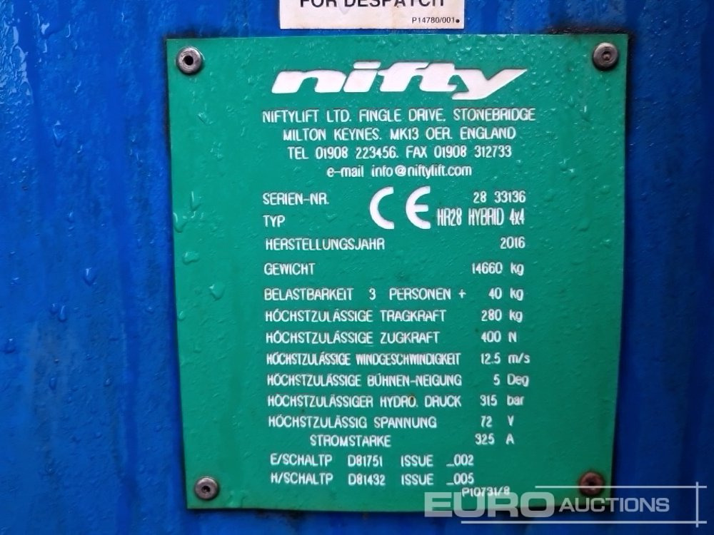 Arbeitsbühne 2016 Niftylift HR28 Hybrid: das Bild 34