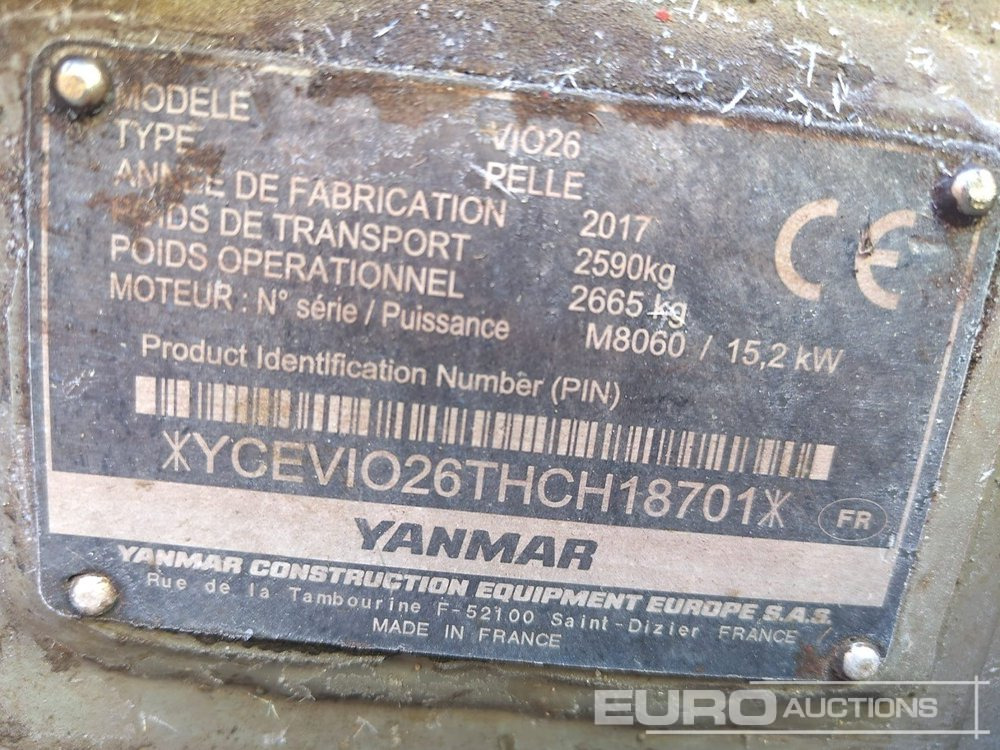 2017 Yanmar ViO26 - Minibagger: das Bild 2 2017 Yanmar ViO26 - Minibagger: das Bild 2