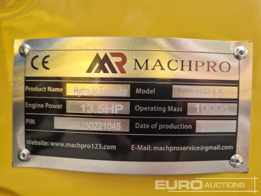 Minibagger Unused 2025 Machpro MP15: das Bild 25