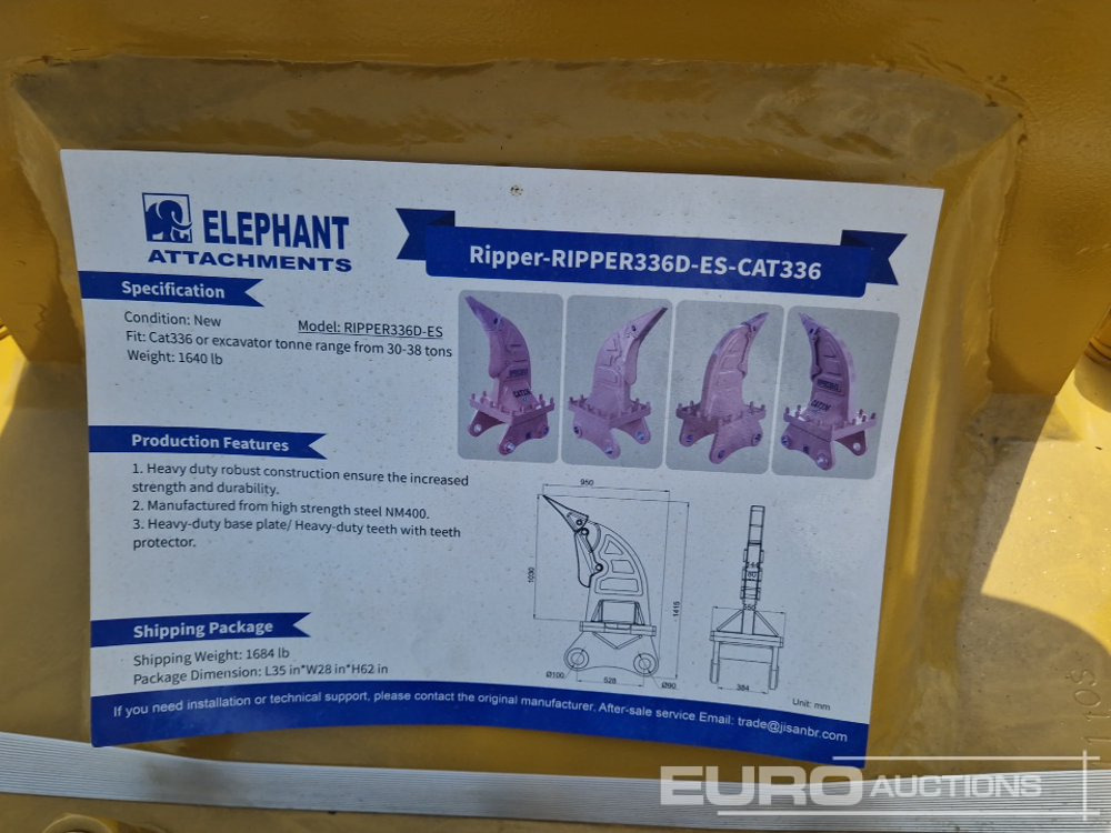 Unused 2025 Elephant RIPPER336D-ES - Aufreißer für Bagger: das Bild 5 Unused 2025 Elephant RIPPER336D-ES - Aufreißer für Bagger: das Bild 5