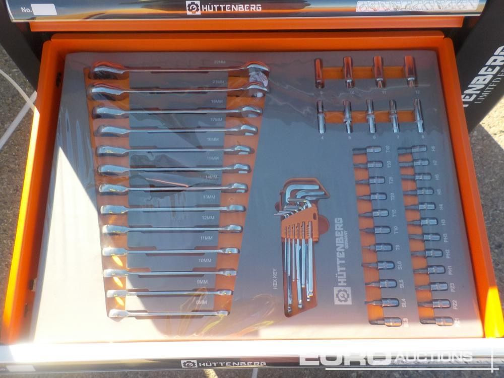 Werkstattgerät Unused Huttenberg Tools Trolley, 220Pcs, Complete with Tools, 6 Drawers  / Carro Porta Herramientas Completo, 6 Cajones: das Bild 11
