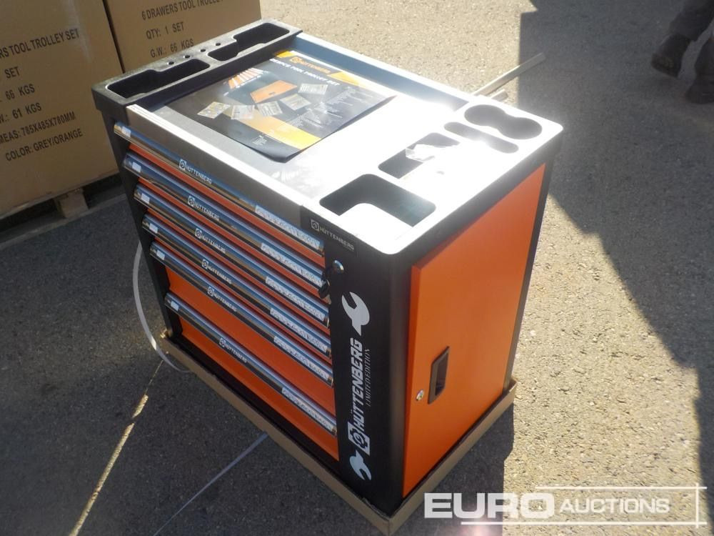 Werkstattgerät Unused Huttenberg Tools Trolley, 220Pcs, Complete with Tools, 6 Drawers  / Carro Porta Herramientas Completo, 6 Cajones: das Bild 6