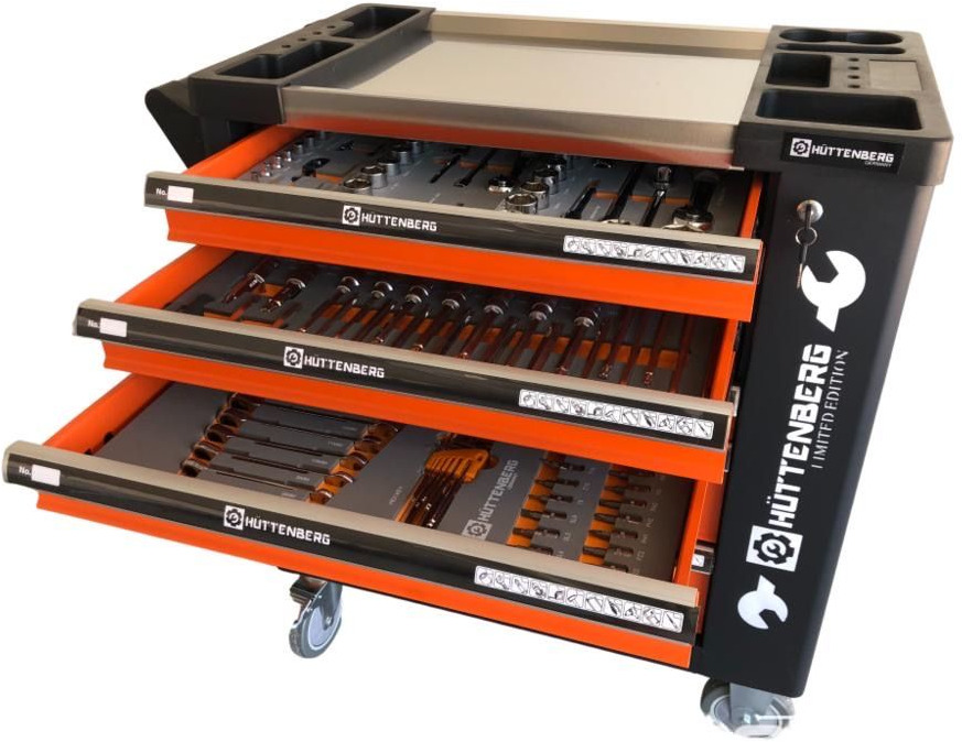 Werkstattgerät Unused Huttenberg Tools Trolley, 220Pcs, Complete with Tools, 6 Drawers  / Carro Porta Herramientas Completo, 6 Cajones: das Bild 15