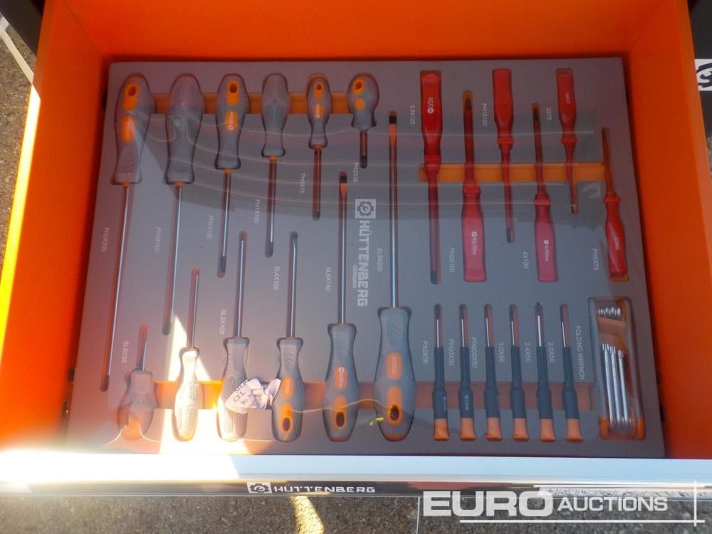 Werkstattgerät Unused Huttenberg Tools Trolley, 220Pcs, Complete with Tools, 6 Drawers  / Carro Porta Herramientas Completo, 6 Cajones: das Bild 13
