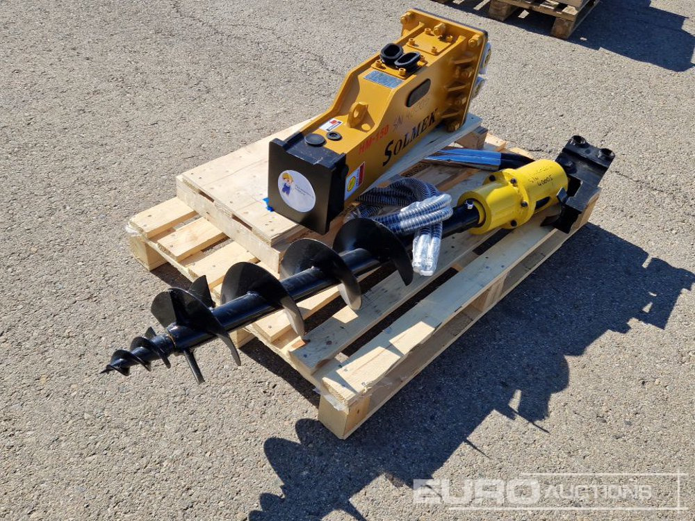 Unused Set of Hydraulic Breaker Solmek HM 150, Auger to suit 1.5 - 4.5 Ton Excavator to suit JPC Excavator / Conjunto Martillo Solmek HM-150 y Ahollador para Excavarota de 1,5 - 4,5 Ton para Excavador - Schaufel: das Bild 1 Unused Set of Hydraulic Breaker Solmek HM 150, Auger to suit 1.5 - 4.5 Ton Excavator to suit JPC Excavator / Conjunto Martillo Solmek HM-150 y Ahollador para Excavarota de 1,5 - 4,5 Ton para Excavador - Schaufel: das Bild 1