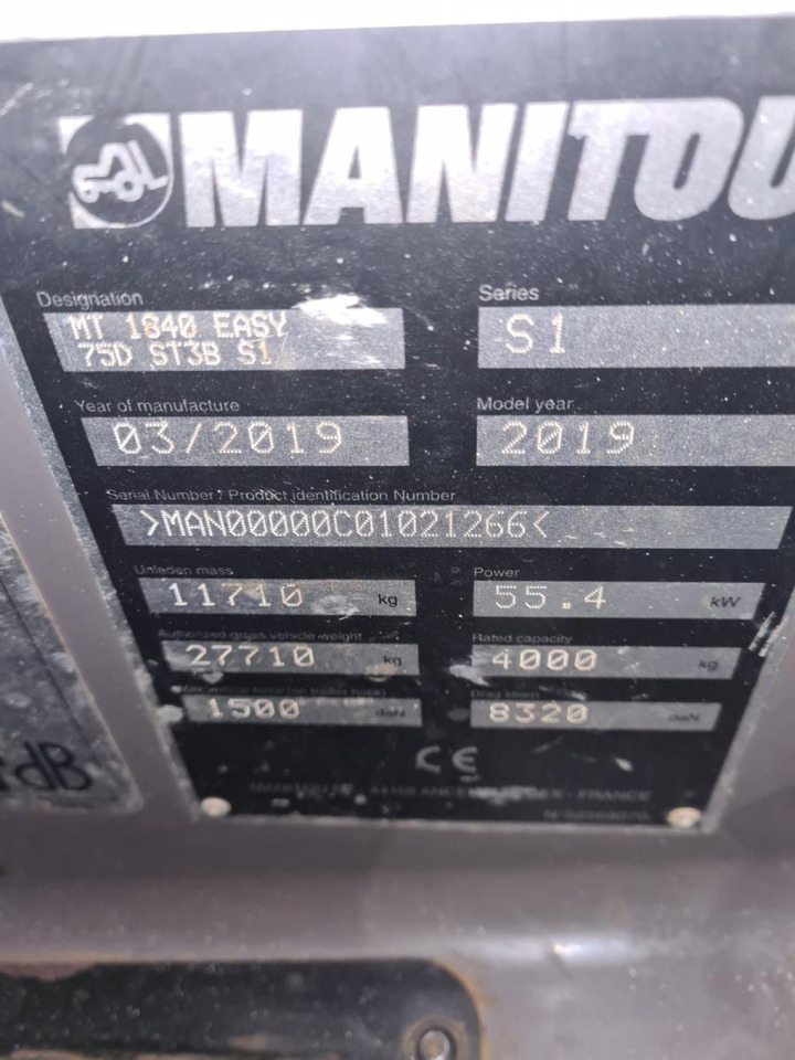 MANITOU MT1840 / 2019 - Teleskoplader: das Bild 4 MANITOU MT1840 / 2019 - Teleskoplader: das Bild 4