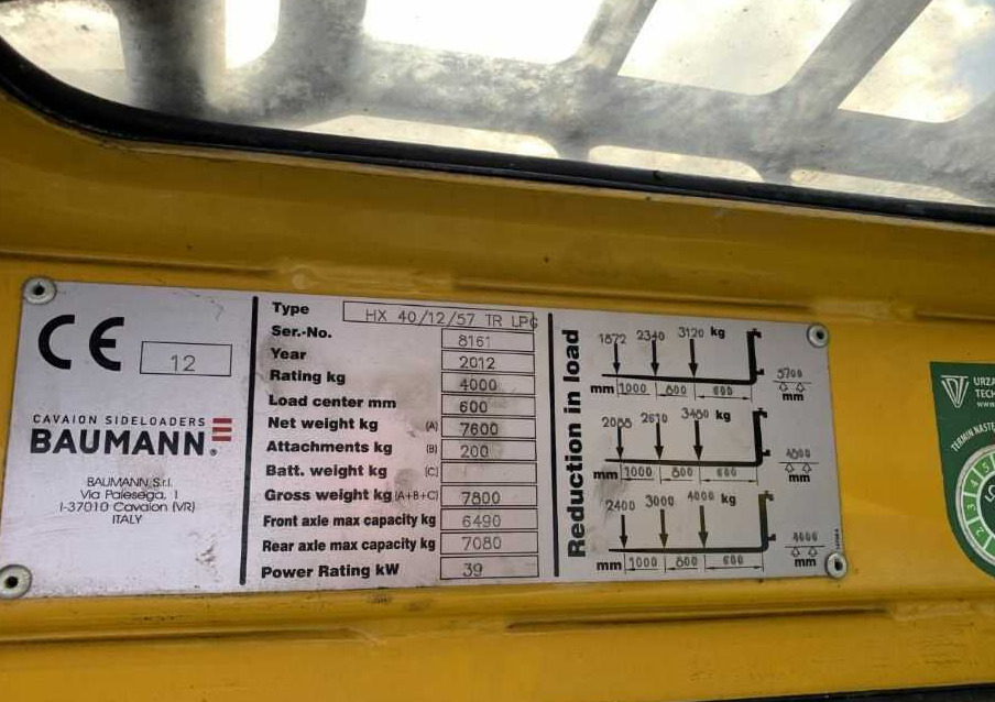 Baumann HX40/12/57TR - Seitenstapler: das Bild 4 Baumann HX40/12/57TR - Seitenstapler: das Bild 4