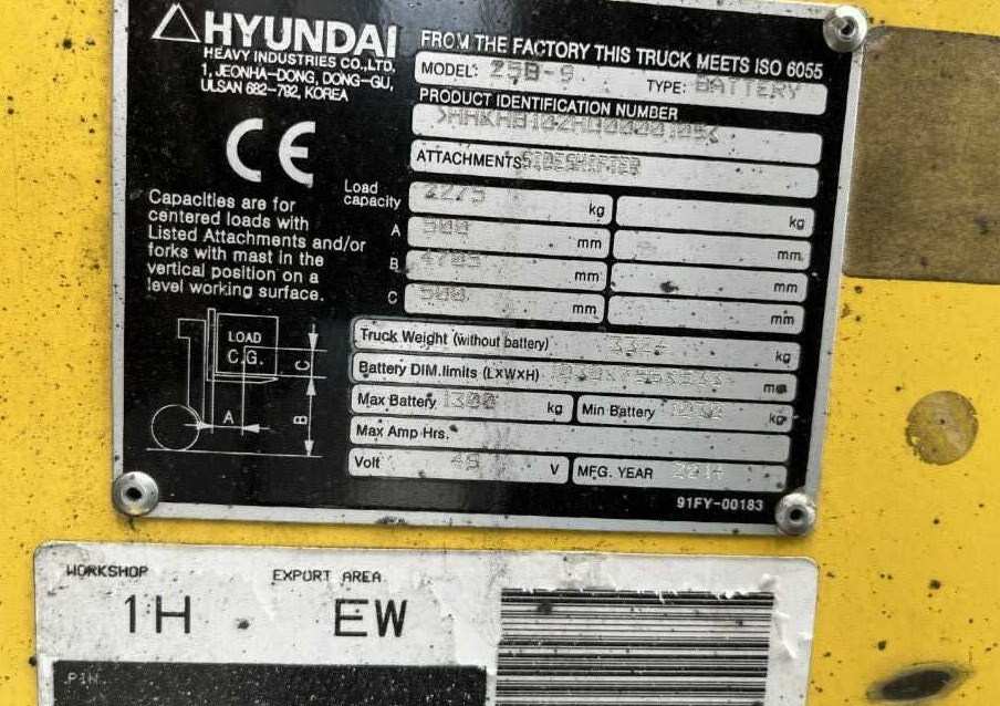 Hyundai 25B-9 - Elektrostapler: das Bild 4 Hyundai 25B-9 - Elektrostapler: das Bild 4