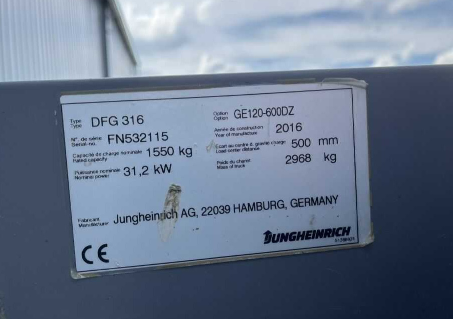 Jungheinrich DFG316 - Dieselstapler: das Bild 4 Jungheinrich DFG316 - Dieselstapler: das Bild 4