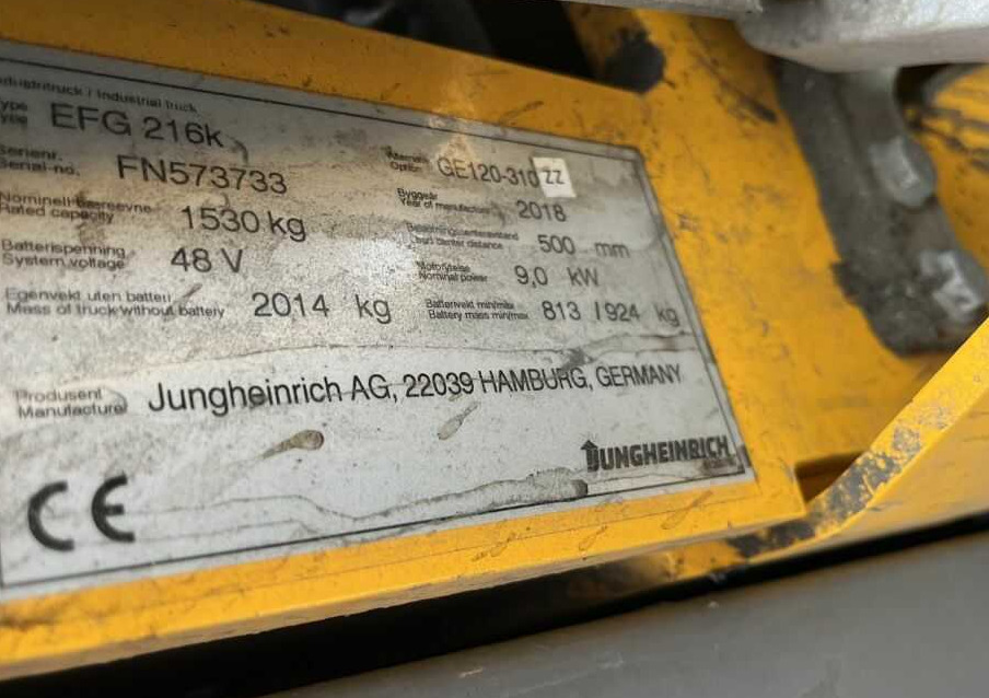 Jungheinrich EFG216k - Elektrostapler: das Bild 4 Jungheinrich EFG216k - Elektrostapler: das Bild 4
