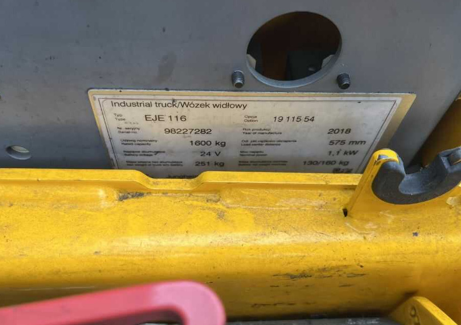 Jungheinrich EJE116 - Niederhubwagen: das Bild 4 Jungheinrich EJE116 - Niederhubwagen: das Bild 4