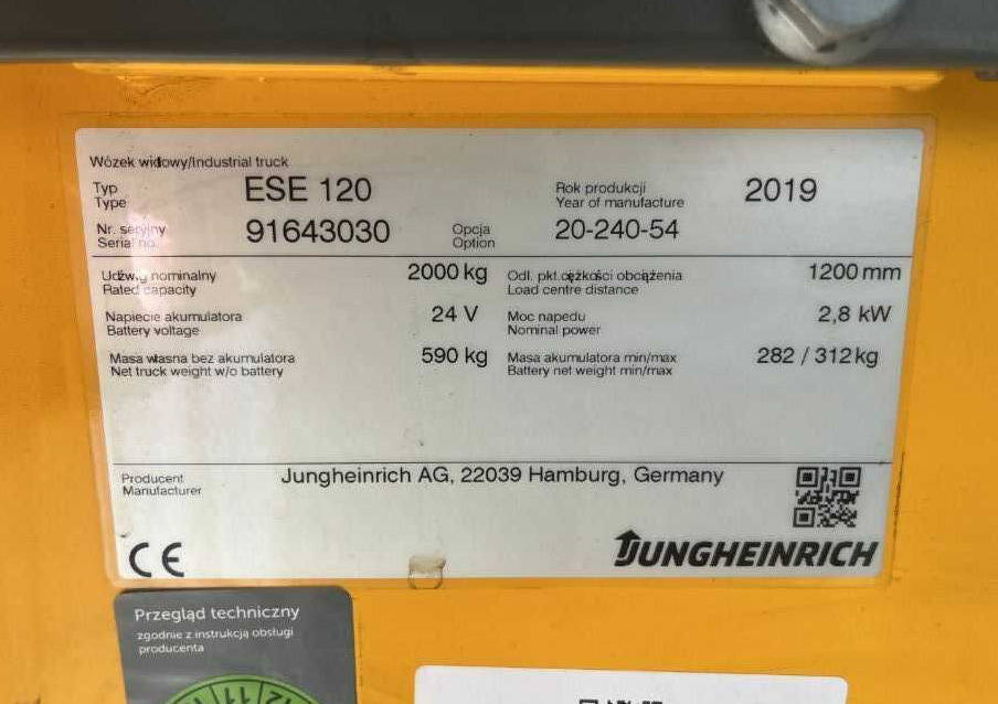 Jungheinrich ESE120 - Niederhubwagen: das Bild 2 Jungheinrich ESE120 - Niederhubwagen: das Bild 2