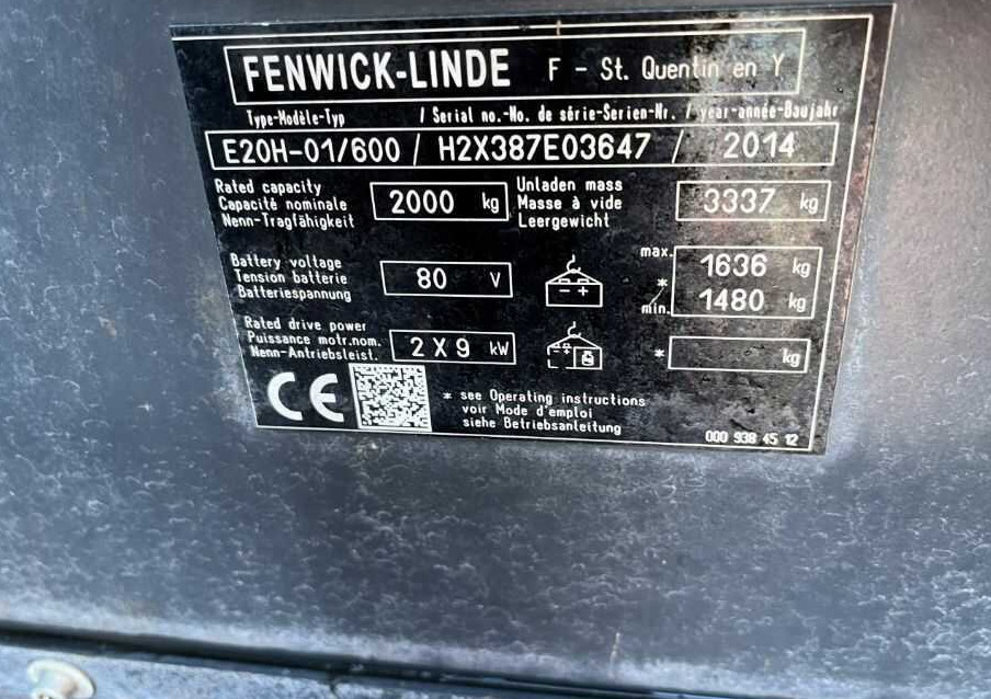 Linde E20H-01/600 - Elektrostapler: das Bild 4 Linde E20H-01/600 - Elektrostapler: das Bild 4