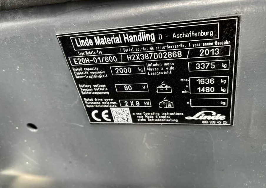 Linde E20H-01/600 - Elektrostapler: das Bild 4 Linde E20H-01/600 - Elektrostapler: das Bild 4
