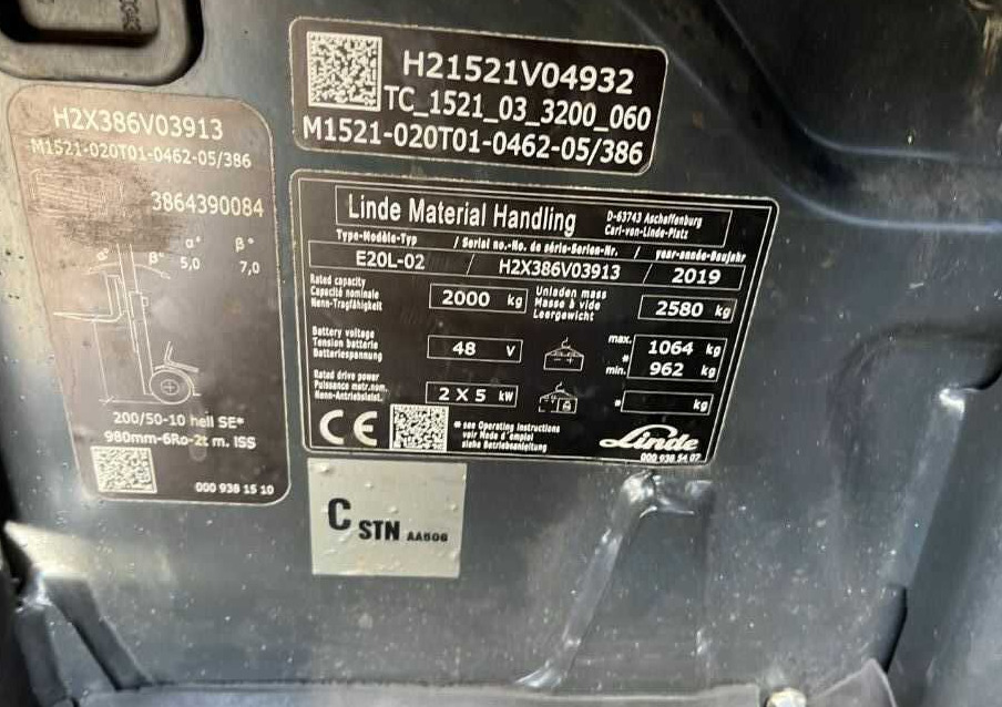 Linde E20L-02 - Elektrostapler: das Bild 4 Linde E20L-02 - Elektrostapler: das Bild 4
