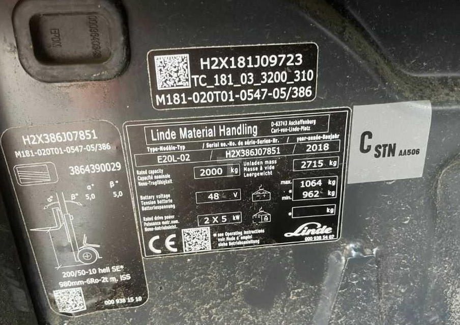 Linde E20L-02 - Elektrostapler: das Bild 4 Linde E20L-02 - Elektrostapler: das Bild 4