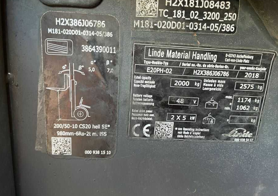 Linde E20PH-02 - Elektrostapler: das Bild 4 Linde E20PH-02 - Elektrostapler: das Bild 4