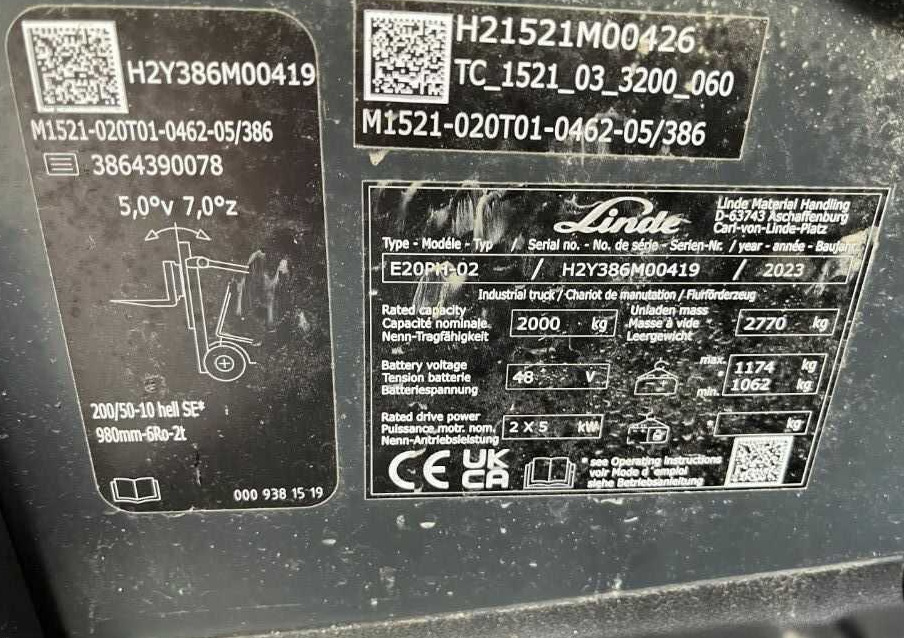 Linde E20PH-02 - Elektrostapler: das Bild 4 Linde E20PH-02 - Elektrostapler: das Bild 4